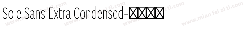 Sole Sans Extra Condensed字体转换